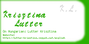 krisztina lutter business card